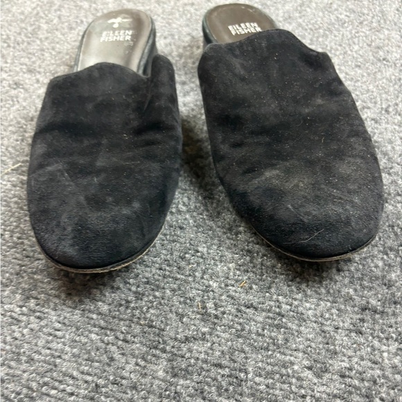 EILEEN FISHER Women’s Vero Cuoio Suede Mules Black slides size: 8 - Picture 11 of 11